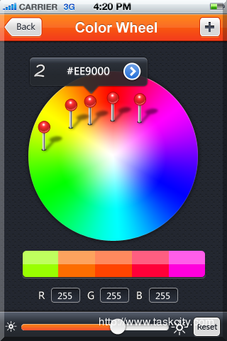 Colordemo wheel