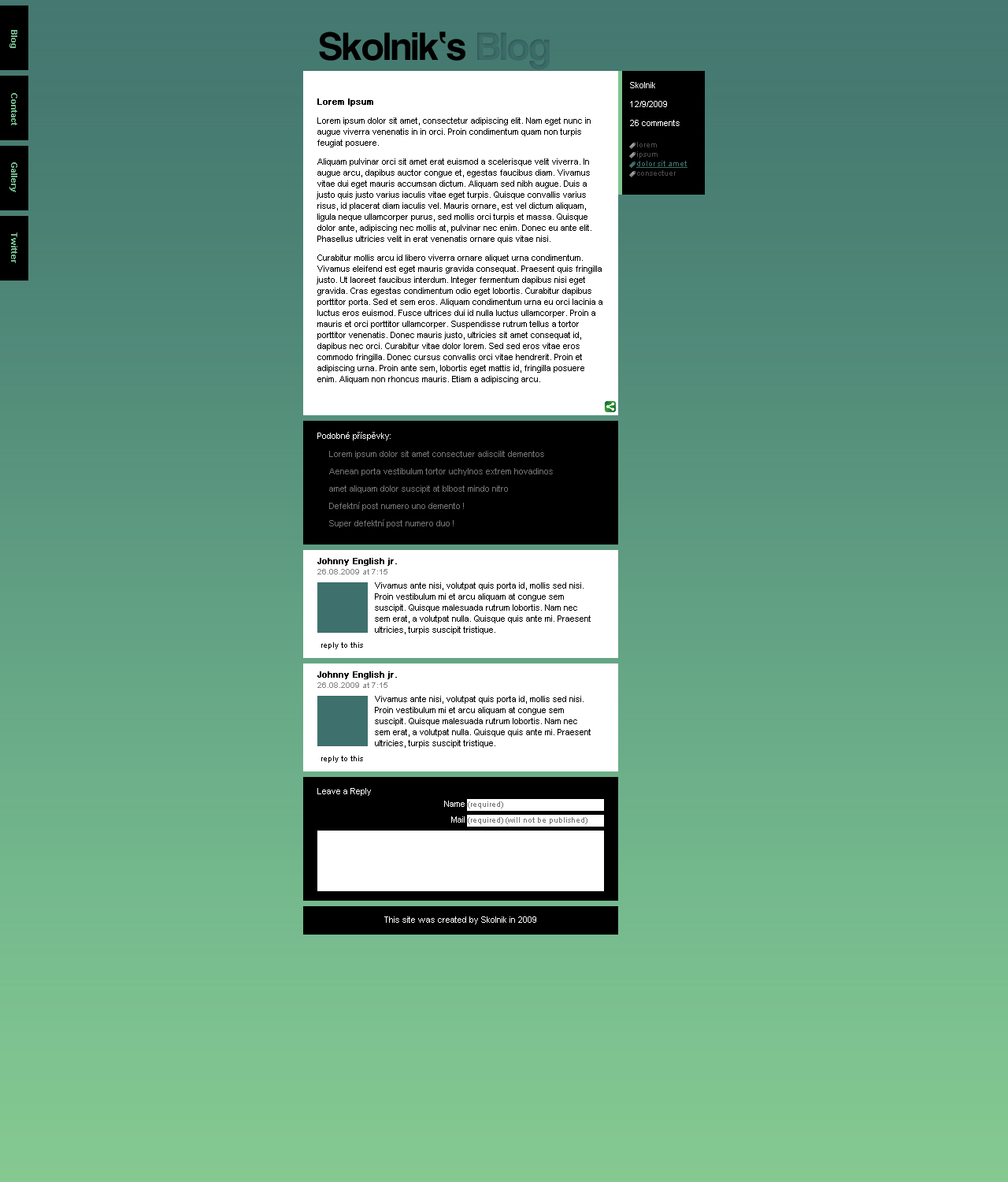 My next weblog