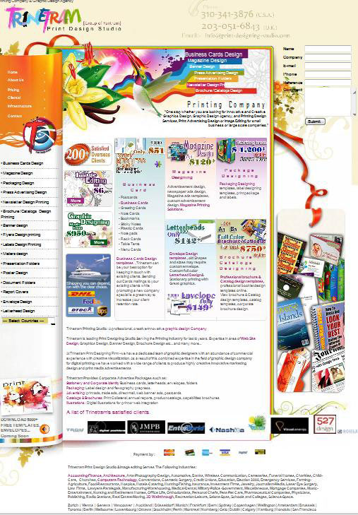 Web design printing company