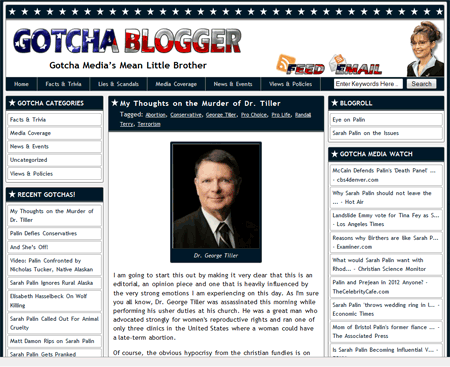Gotchablogger frontpage