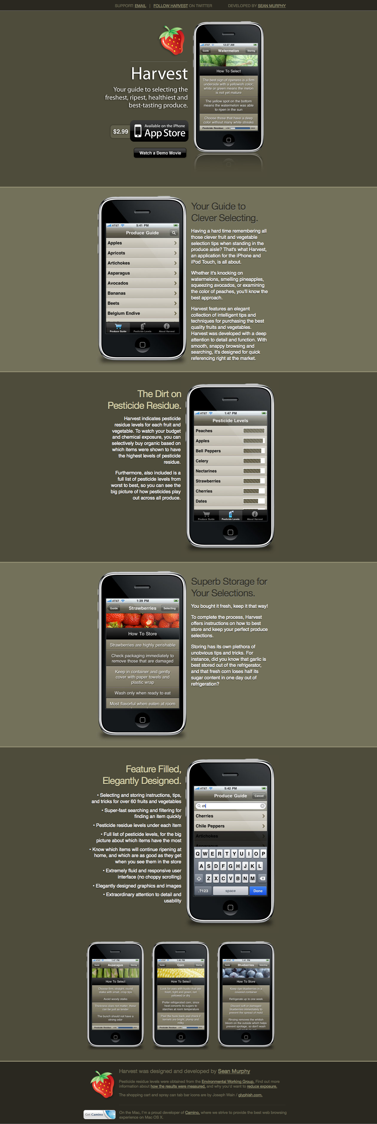Harvest iphone app