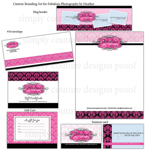 I designed the logo and use it to create this beautiful marketing set with elegant  bold and fun design
