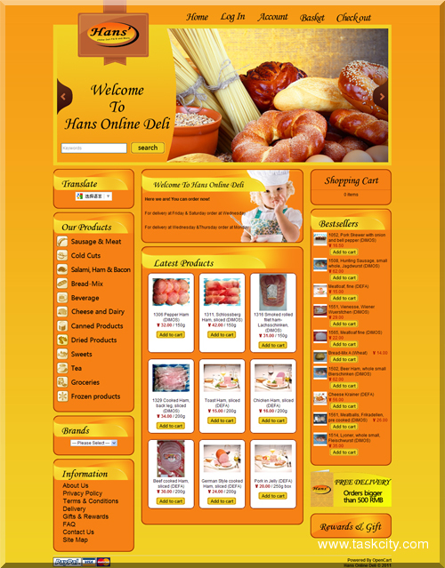 Hans online deli