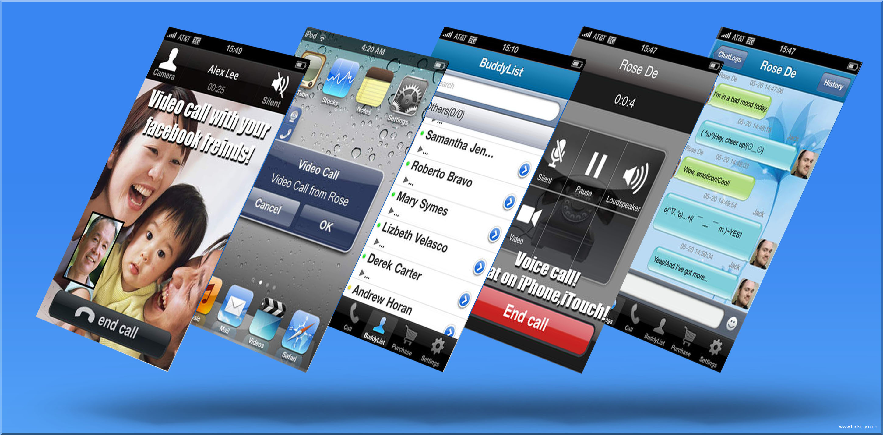 We talk for facebook with video chat